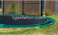 In-ground rectangular trampoline frame